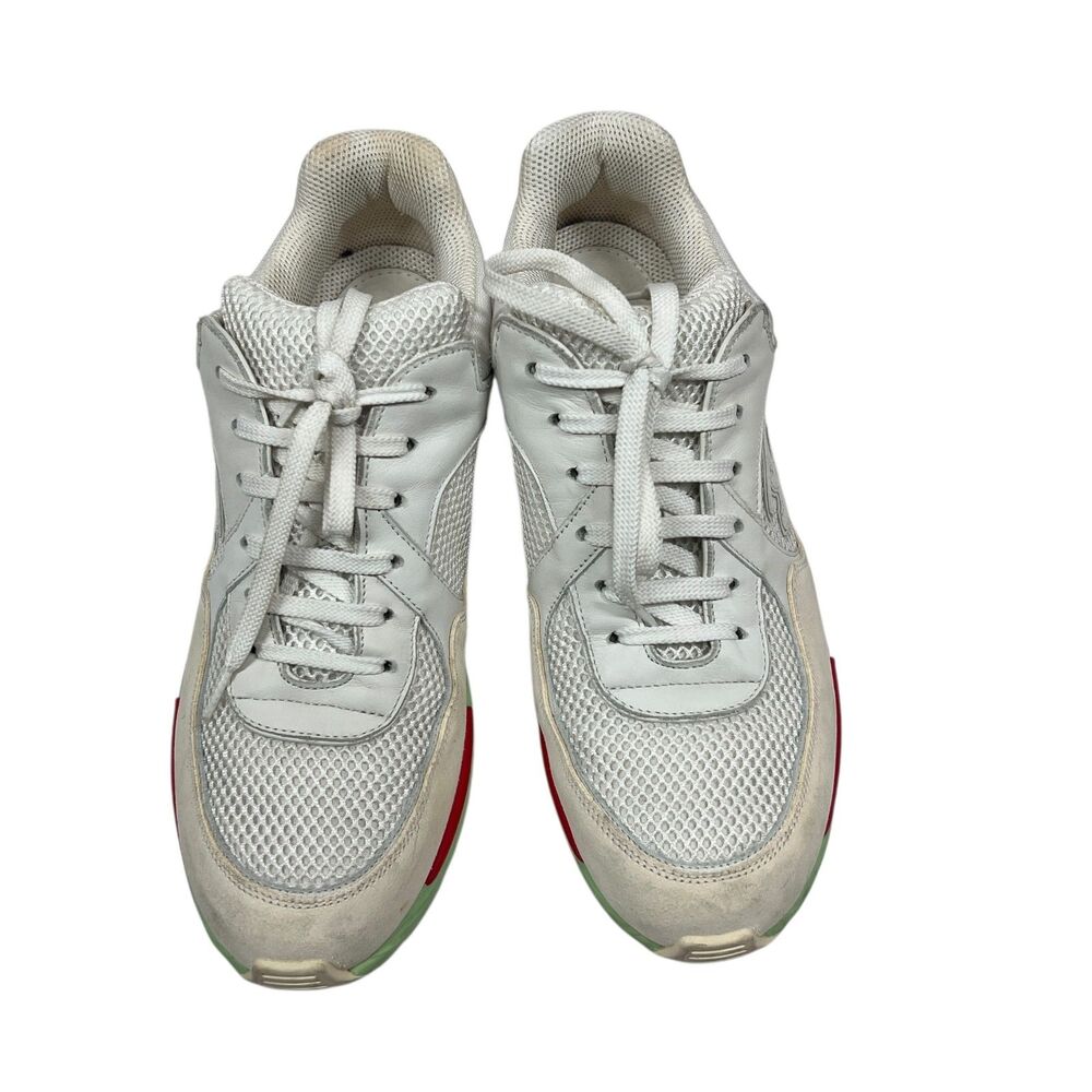 Chanel Interlocking CC Logo Mesh Leather Sneakers White Multi Color Size EUR 40 - Picture 11 of 12